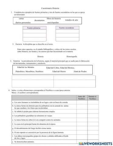 Historia 1 de Bachillerato