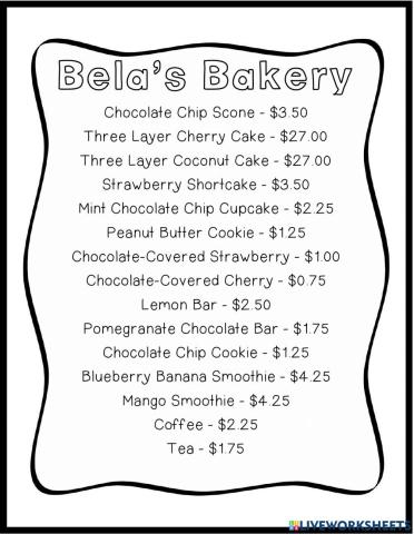 Bakery Problem Solving