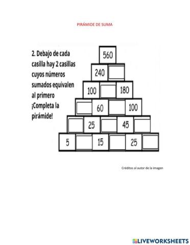 Piramide de suma