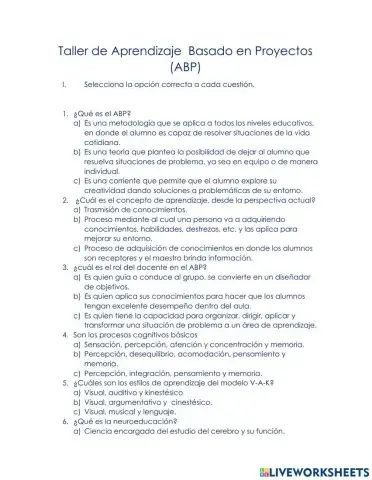 Aprendizaje basado en proyectos