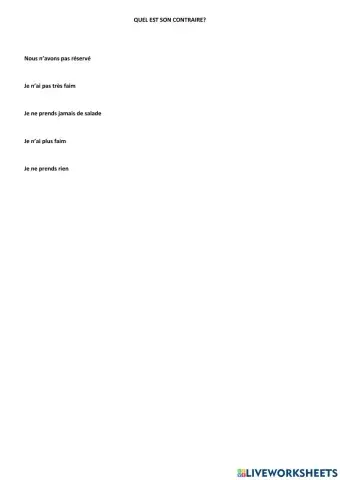 Les formes de la négation