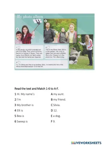 About my family, my friends and me