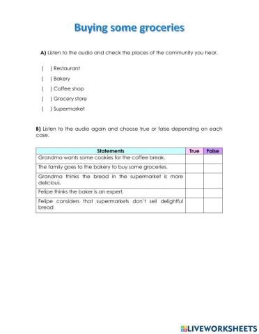 Buying some groceries