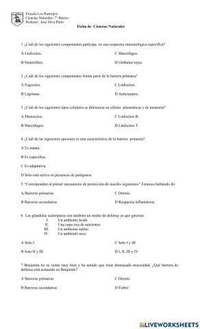 Sistema Inmune Barreras defensivas