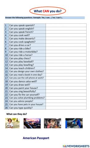 Can questions. Amerpassport