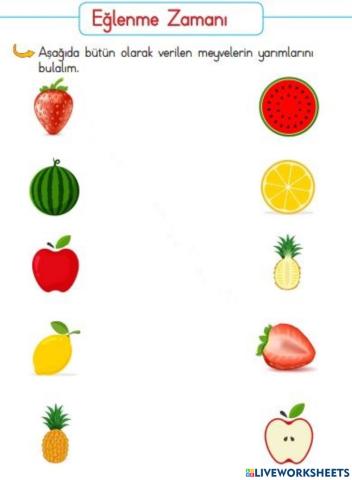 Meyveleri Eşleştir