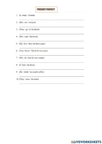 Present Perfect (affirmative)