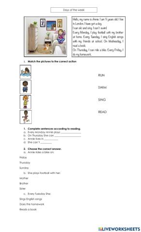 Reading comprehension