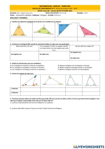 Clasificación del triángulo