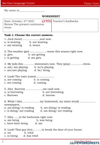 Worksheet Corn