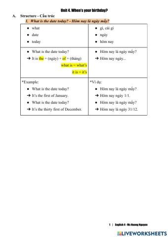 E4U4 dates (doc) (Ms Nuong Nguyen)