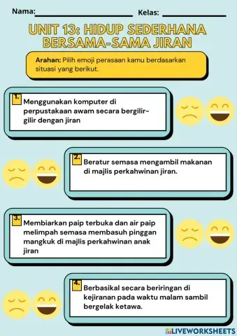 Unit 13: HIDUP SEDERHANA BERSAMA-SAMA JIRAN