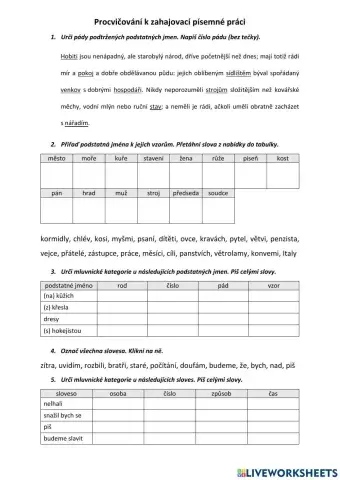 6.R Mluvnické kategorie podstatných jmen a sloves