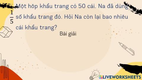 Bài toán giải bằng hai phép tính