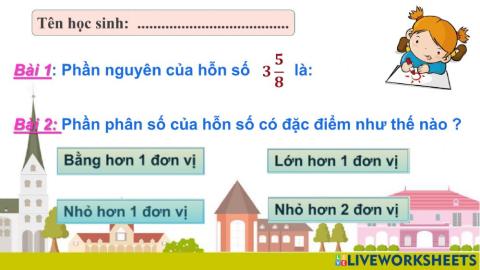Ôn tập hỗn số và phân số Tuần 5