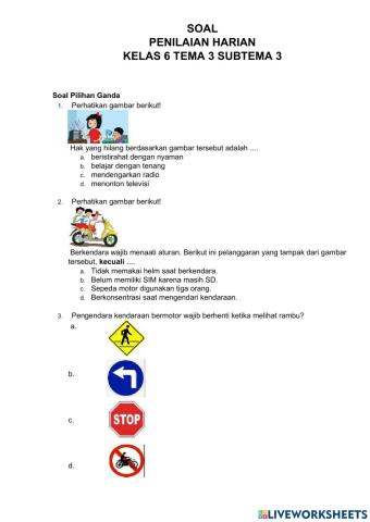 Kelas 6 tema 3 subtema 3