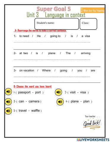 U3 SG5 language in context