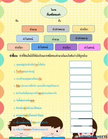 ชนิดของคำ