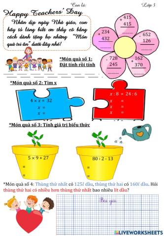 Toán 3 - Luyện tập chung (Trang 18)