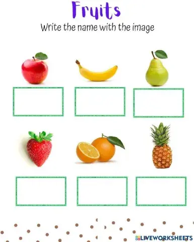 Frutas y vegetales en ingles