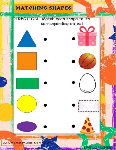 MATCHING SHAPES by: Jussel Krisna C. Linda