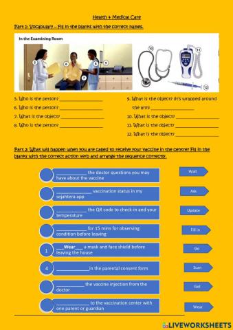 Medical care-vocab and general knowledge