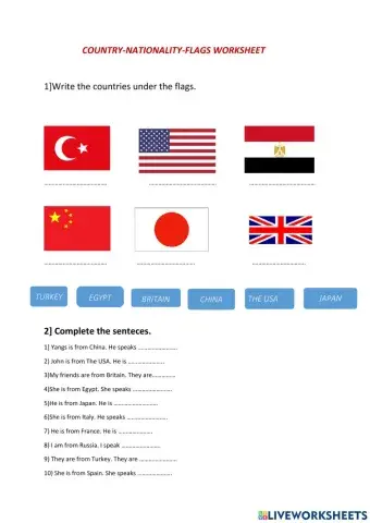 Countries nationalities