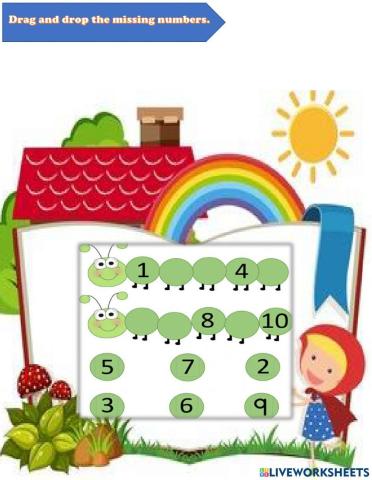 Drag and drop the missing numbers, by: Jussel Krisna C. Linda