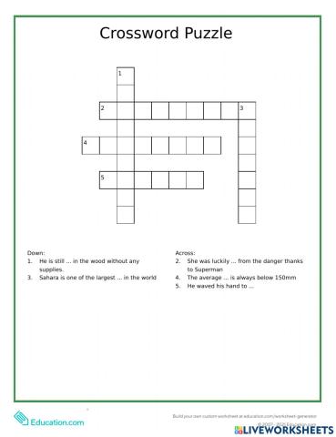 Weather and Climate Crosswords
