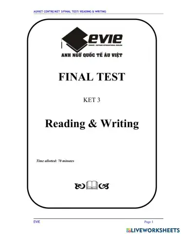 Ket 3 read & write test
