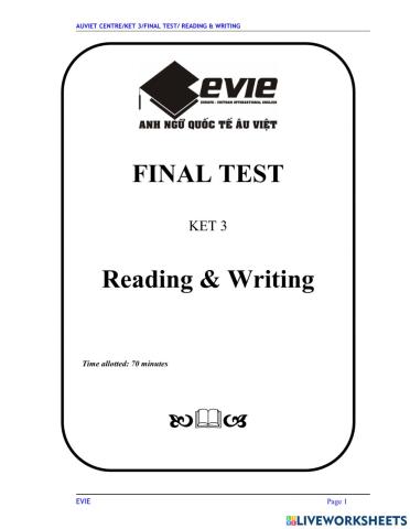 Ket 3 read & write test