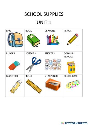 School supplies audio