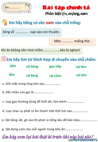 Chính tả Mùa thu của em