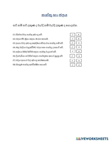 තන්තු හා ජලය