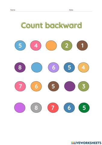 Count backward