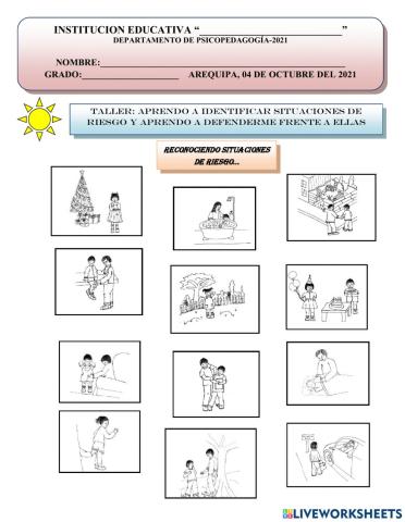 Autocuidado- situaciones de riesgo y como enfrentarlas