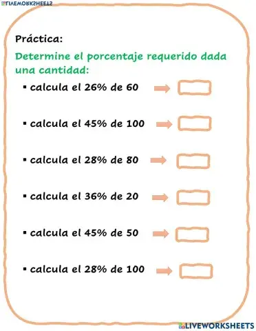 Cálculo de porcentajes