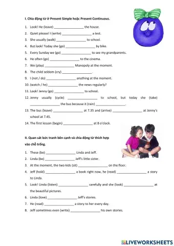 Present Simple - Present Continuous (5)