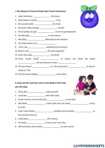 Present Simple - Present Continuous (5)