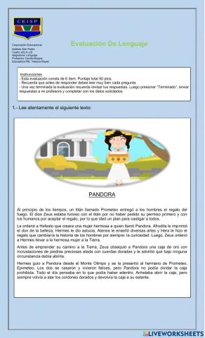 Evaluación 4º básico