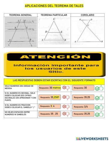 Aplicaciones teorema de tales