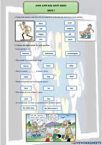 Lock and key unit hello  kids box 4