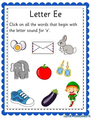 Letter Sound Recognition - E