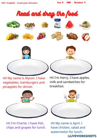 Unit 6 - Food - Worksheet 4