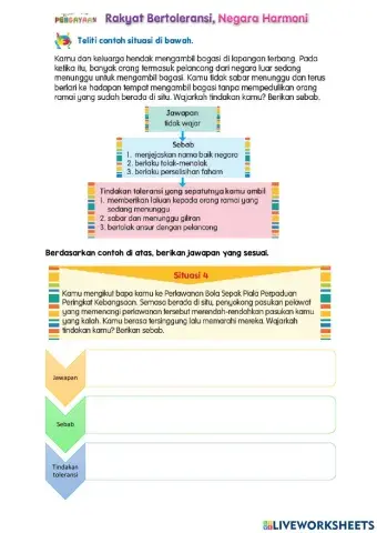 Unit 14: Rakyat Bertoleransi, Negara Harmoni
