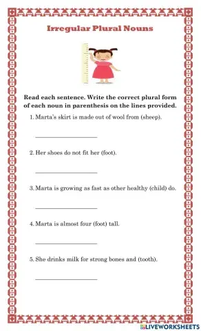 Irregular Plural Nouns