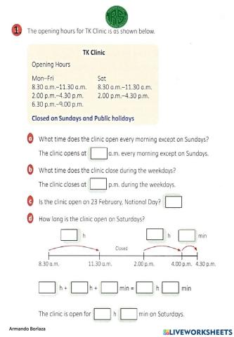 Interpreting Timetable and Schedule