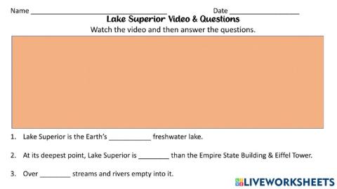 Lake Superior Video & Questions