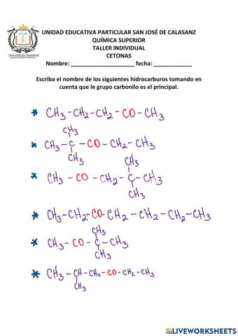 Cetonas- grupo carbonilo