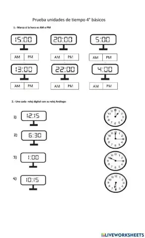 Prueba unidades de medida de tiempo